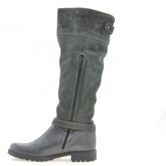 Bottes femme 3225 gris velours