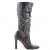 Bottes femme 008-2 noir+bordeaux combiné