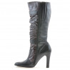 Bottes femme 008-2 noir+bordeaux combiné
