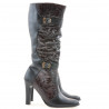 Bottes femme 008-2 noir+bordeaux combiné