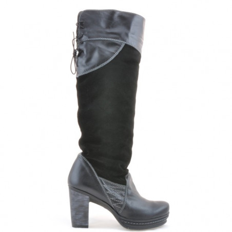 Bottes femme 226-1 noir+noir antilope