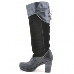 Bottes femme 226-1 noir+noir antilope