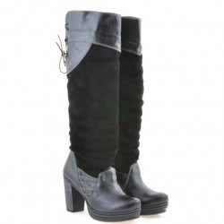 Bottes femme 226-1 noir+noir antilope