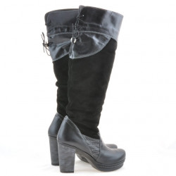 Bottes femme 226-1 noir+noir antilope