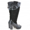 Bottes femme 226-1 noir+noir antilope