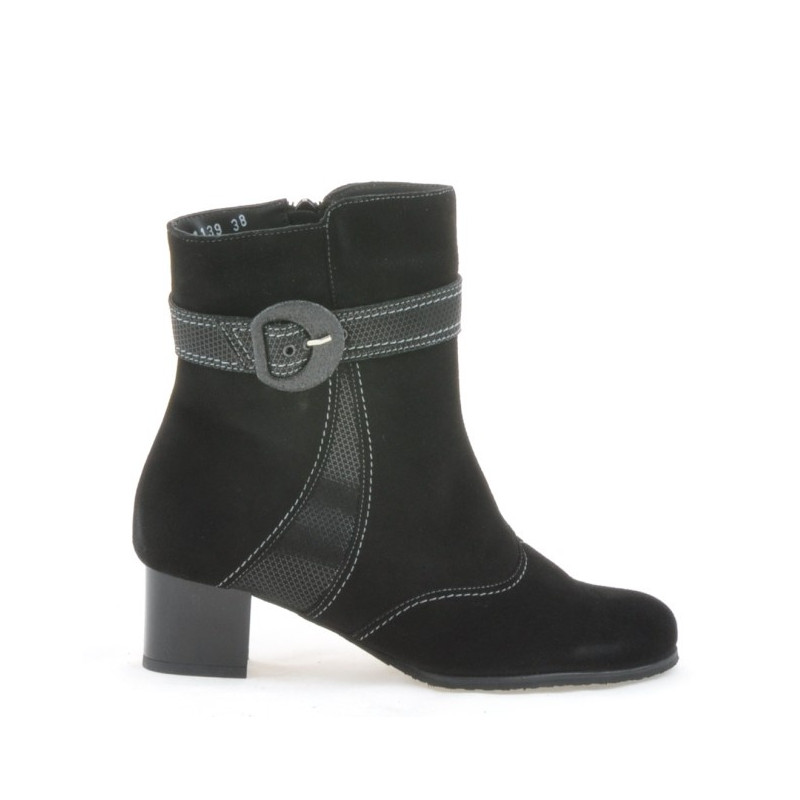 Bottes femme 1139 noir antilope combiné