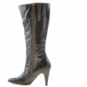 Bottes femme 1108 crêpe vernis café