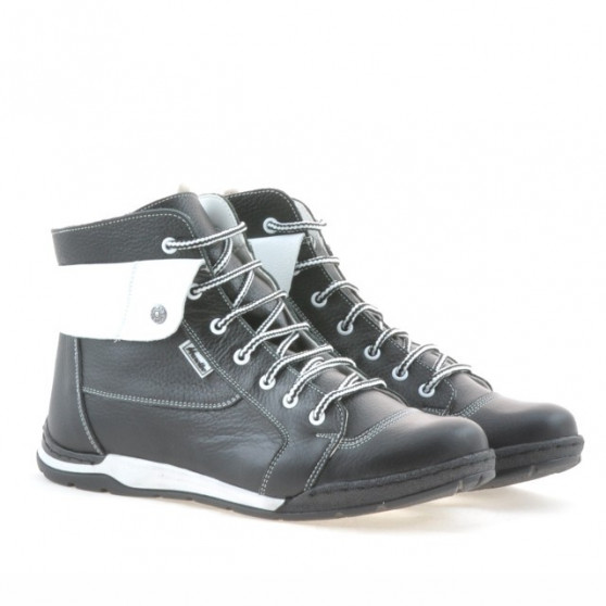 Bottes hommes 421 noir+blanc