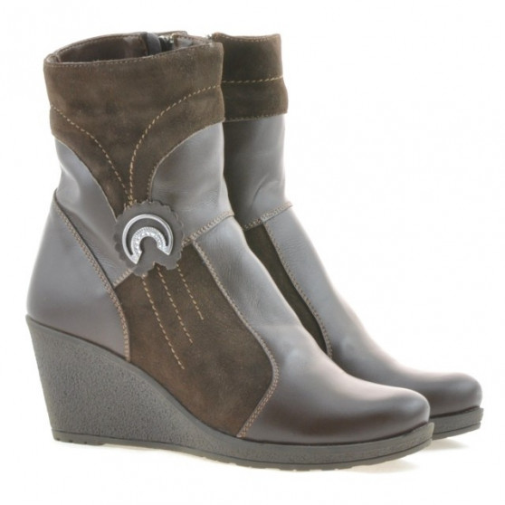 Bottines femme 3220 café combiné