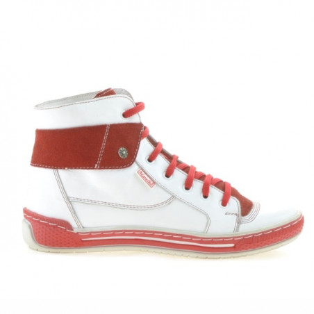 Bottes femme 258 blanc+rouge