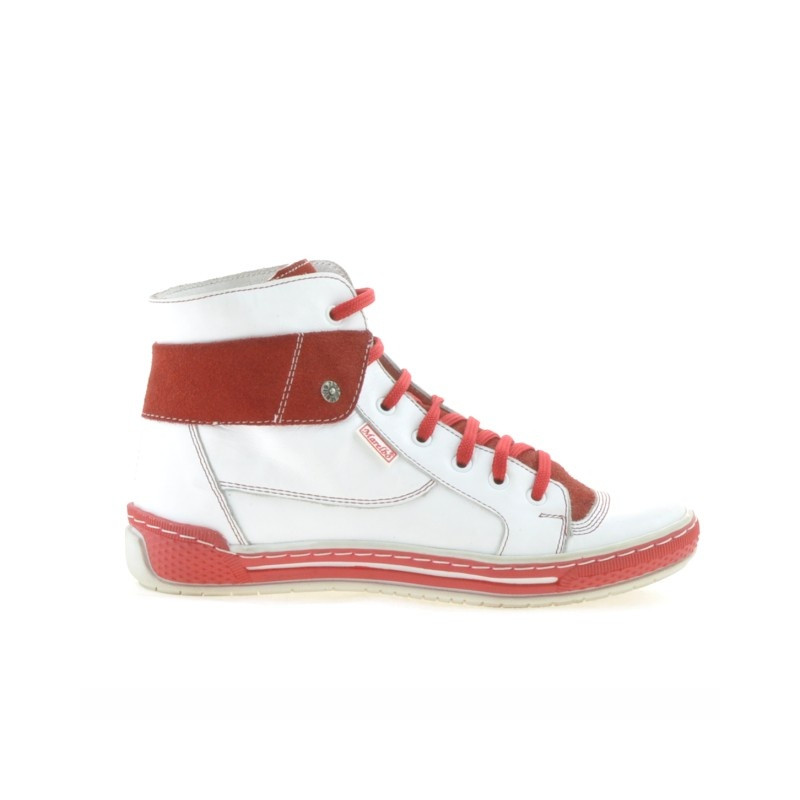 Bottes femme 258 blanc+rouge