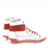 Bottes femme 258 blanc+rouge