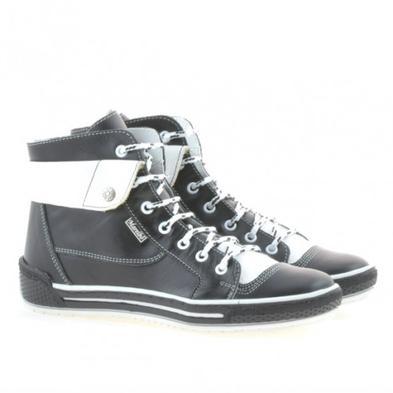 Bottes femme 258 noir+blanc