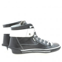 Bottes femme 258 noir+blanc