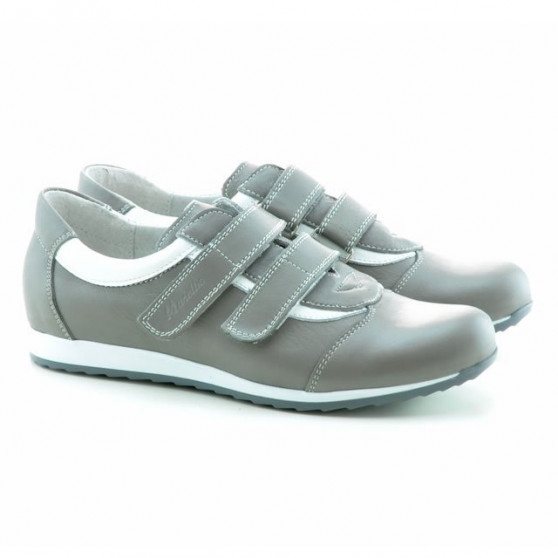 Baskets femme 194 gris+blanc