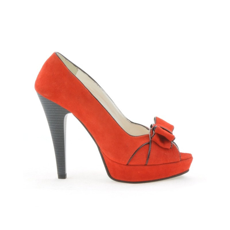 Sandales femme 1099 antelope rouge+noir