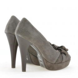 Chaussures élégantes femme 1095 capuccino antilope