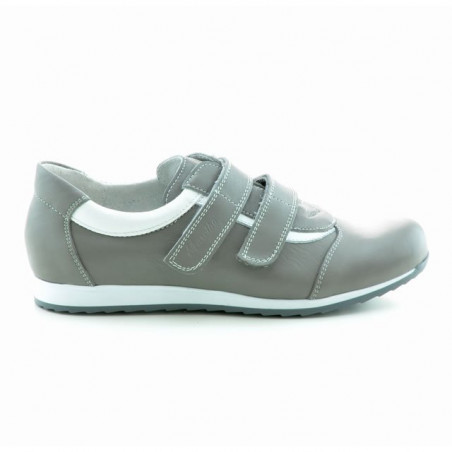 Baskets femme 194 gris+blanc