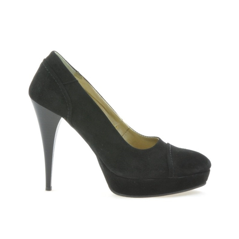 Chaussures élégantes femme 1082 noir antelope