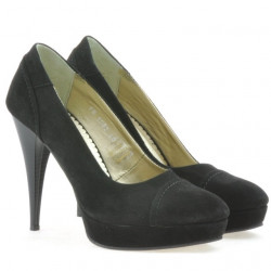 Chaussures élégantes femme 1082 noir antelope