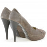 Chaussures élégantes femme 1082 cappuccino antilope