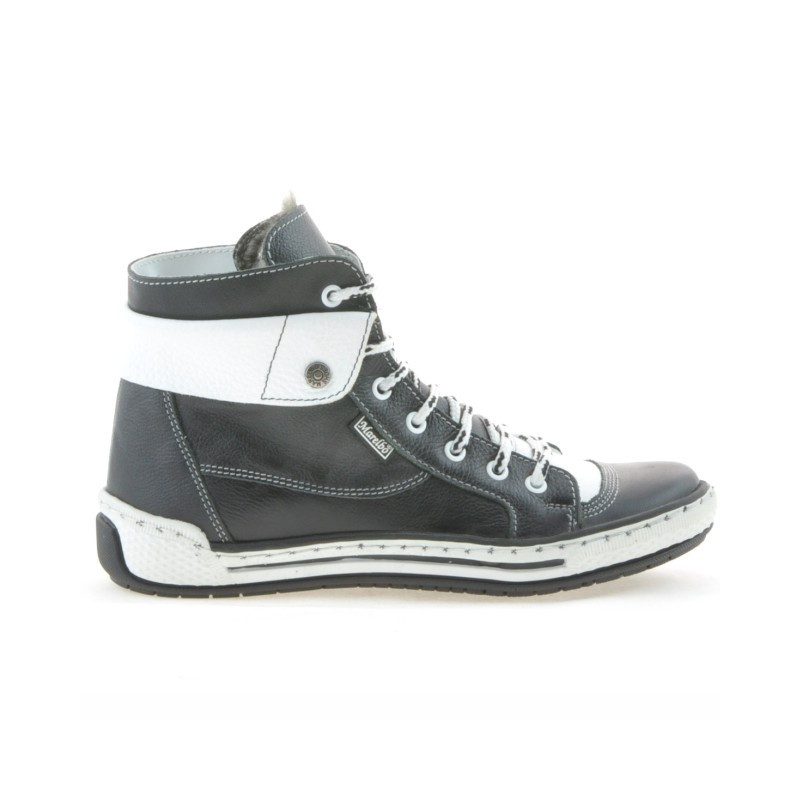 Bottes femme 258 biz noir+blanc
