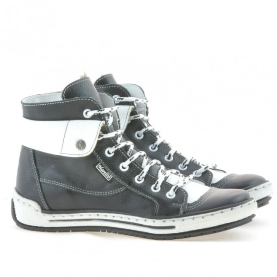 Bottes femme 258 biz noir+blanc