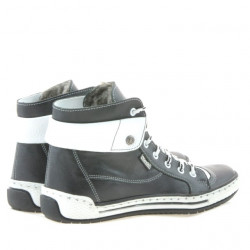 Bottes femme 258 biz noir+blanc
