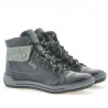 Bottines femme 258 biz noir+gris