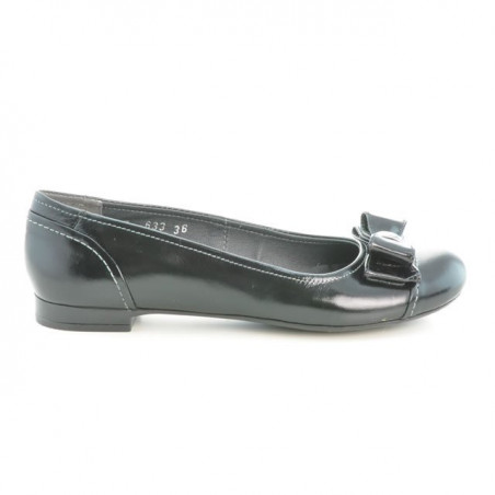 Ballerines femme 633 verni noir