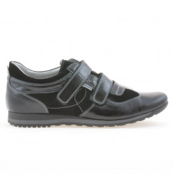 Chaussures de sport homme 712 verni noir+noir velours