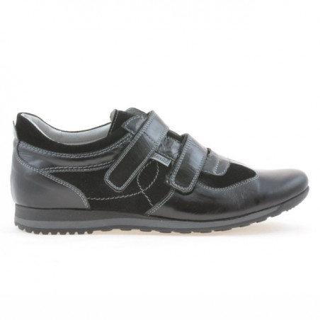 Chaussures de sport homme 712 verni noir+noir velours