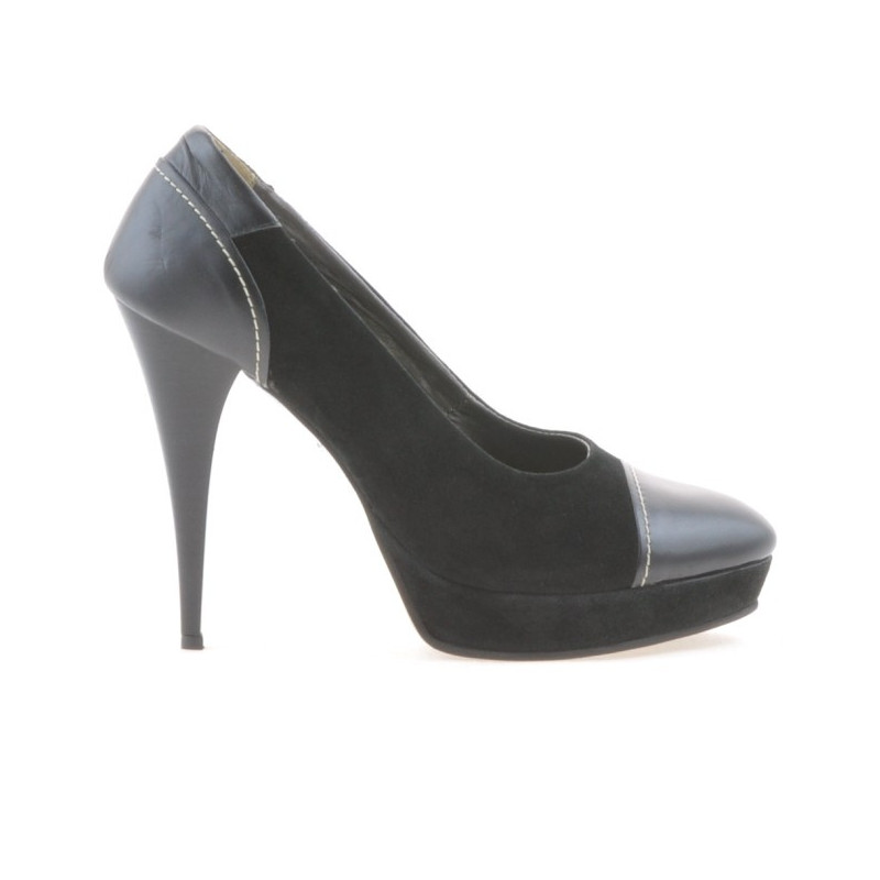 Chaussures élégantes femme 1082 noir antilope combiné