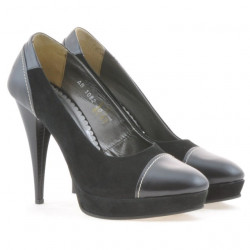 Chaussures élégantes femme 1082 noir antilope combiné