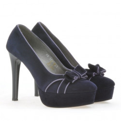 Chaussures élégantes femme 1095 indigo antilope+violet