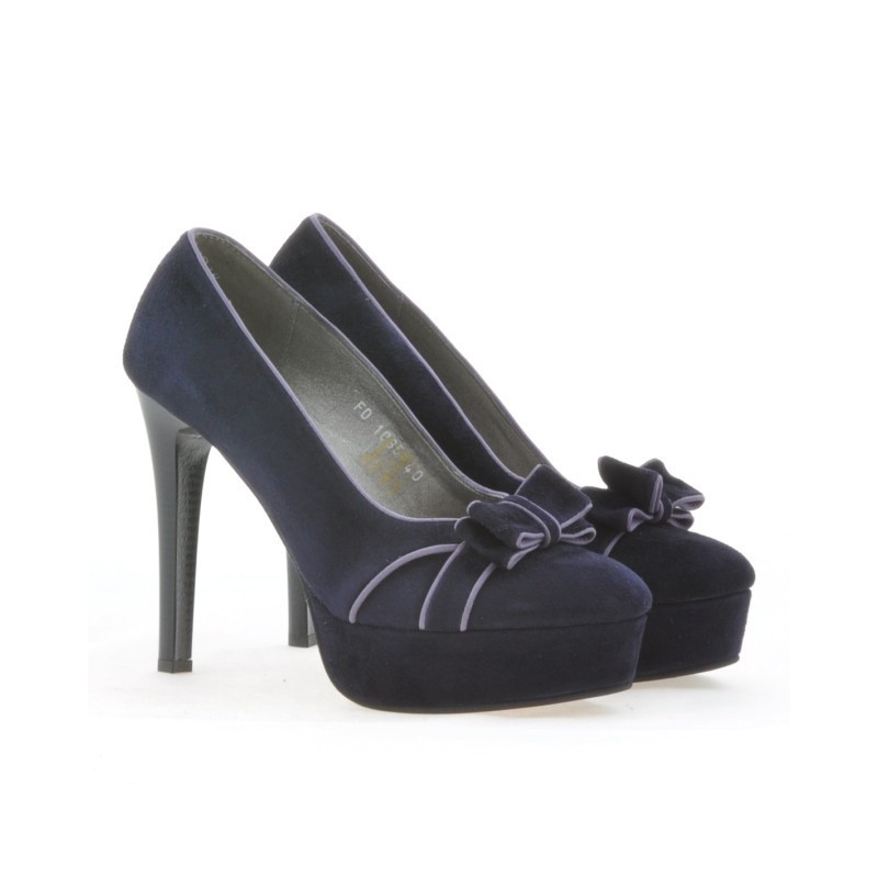 Chaussures élégantes femme 1095 indigo antilope+violet