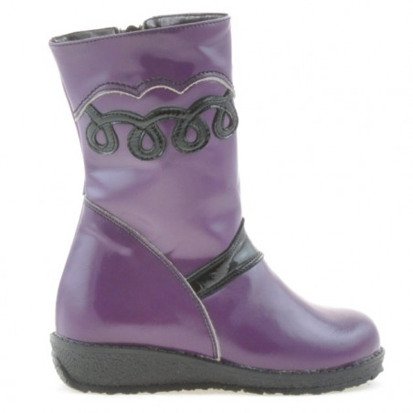 Bottes enfants petits 23c vernis violet