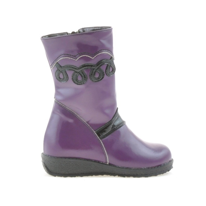 Bottes enfants petits 23c vernis violet