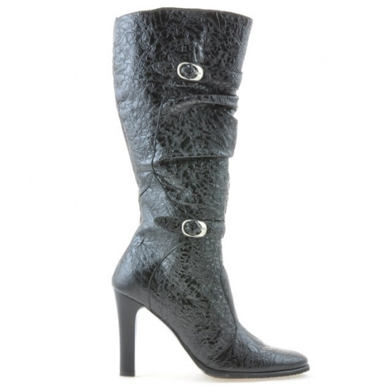 Bottes femme 008-2 crêpe laque noir Bottes femme 008-2 crêpe laque noir