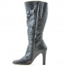 Bottes femme 008-2 crêpe laque noir