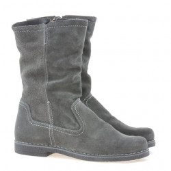 Bottes femme 3272 velours anthracite