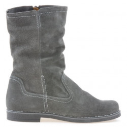 Bottes femme 3272 velours anthracite