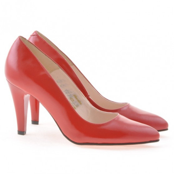 Chaussures élégantes femme 1234 vernis rouge satiné