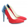Chaussures élégantes femme 1230 rouge antelope combiné