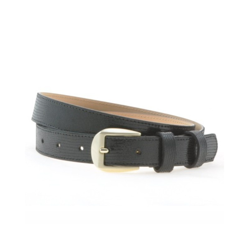 Ceinture femme 01m noir nacré