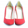 Chaussures élégantes femme 1230 rouge antelope combiné