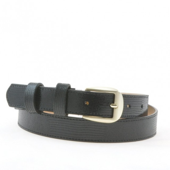 Ceinture femme 01m noir nacré