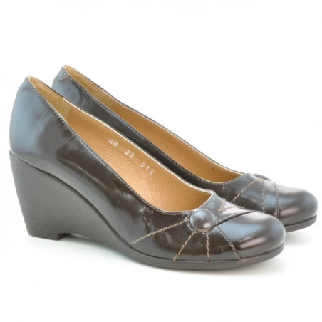 Chaussures décontractées femme 613 vernis café