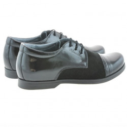 Chaussures enfants 132 vernis noir+noir velours