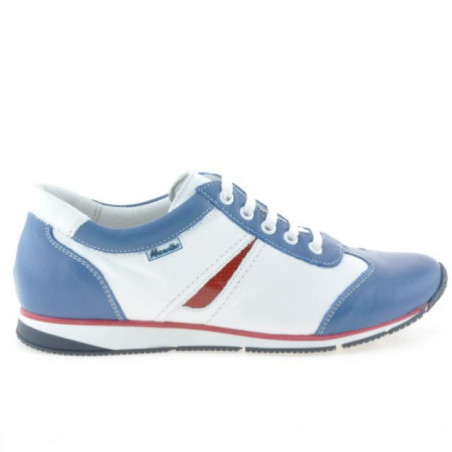 Baskets femme 196 indigo+blanc